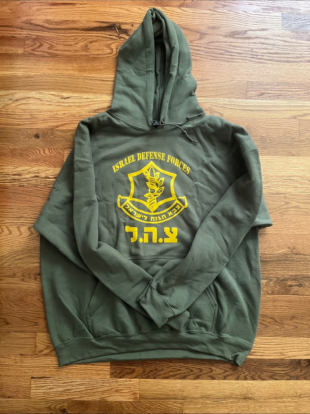 Israel Defense Forces IDF Olive Green Graphic Hoodie